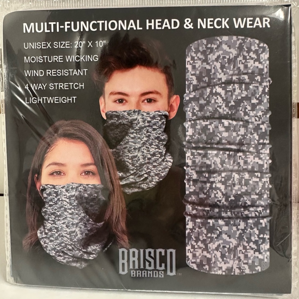 Brisco Brands Gray Multi-Functional Face Mask